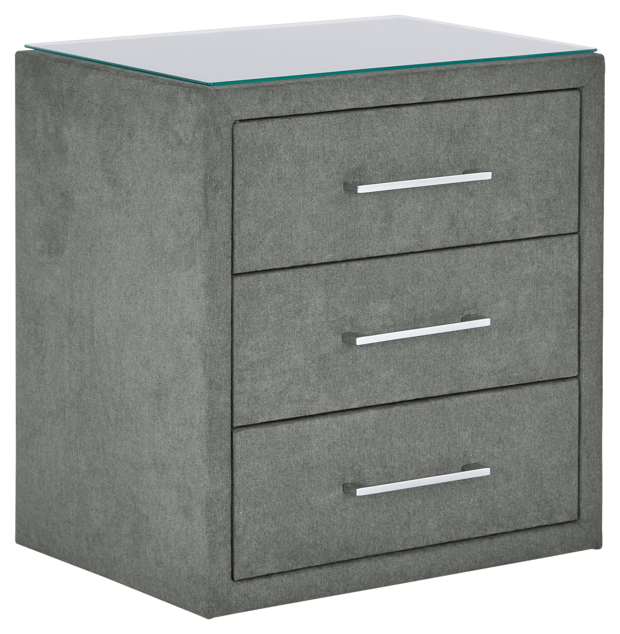 Nachtkästchen Dunkelgrau H: 60 Cm Kleopatra