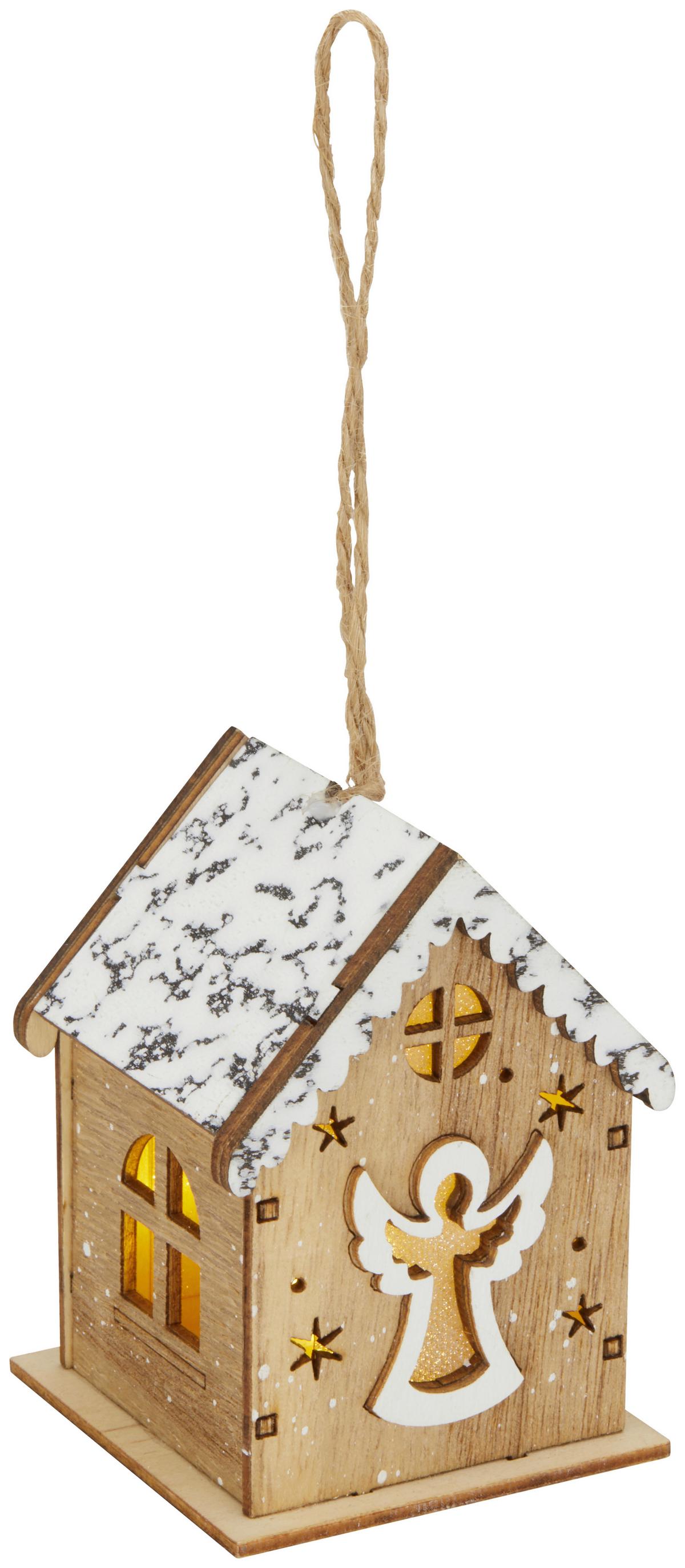 LED-DEKOLEUCHTE RUDI - Rot/Naturfarben, Basics, Holz (9,3/7/6,5cm) - James Wood