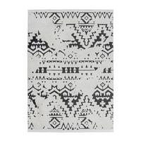 Hochflorteppich Schwarz/Weiß Agadir 200x290 cm - Schwarz/Weiß, LIFESTYLE, Textil (200/290cm) - Kayoom