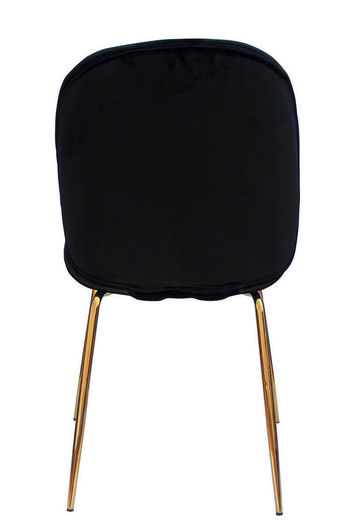 Sada stoličiek čierna - čierna/mosadzná, Modern, kov/plast (47/90/59cm)