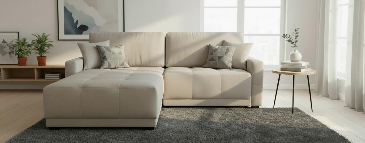 Ecksofa Mount Hellgrau S: 237x186 cm - Hellgrau, Design, Textil (237/186cm) - MID.YOU