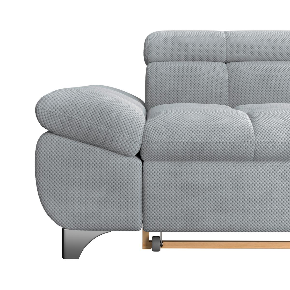 Ecksofa Gemini Grau, B: 312cm - Chromfarben/Grau, KONVENTIONELL, Textil (312/234cm)