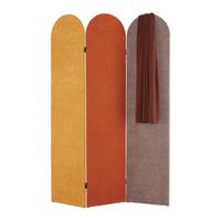Paraván DIDI samet - šedá/hnědá, Konvenční, dřevo/textil (120/170/2cm) - Mömax