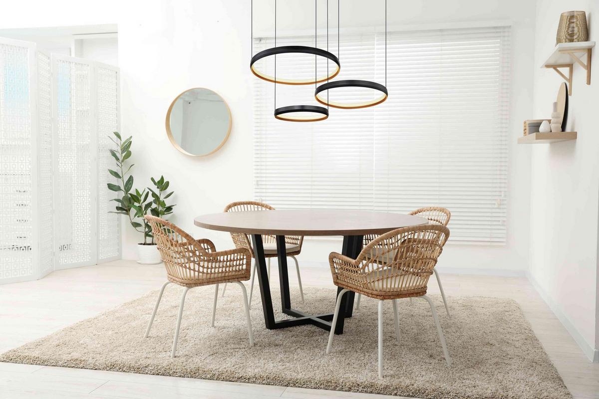 ZÁVĚSNÉ LED SVÍTIDLO HALLI - černá/opál, Design, kov/plast (76,7/50,3/150cm) - Globo