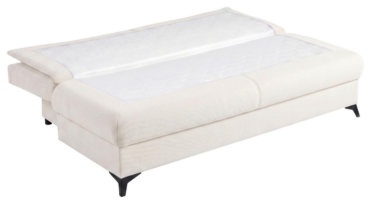 Rozkladacia pohovka KEN, krémová - čierna/krémová, Konventionell, kompozitné drevo/textil (209/105cm) - Based