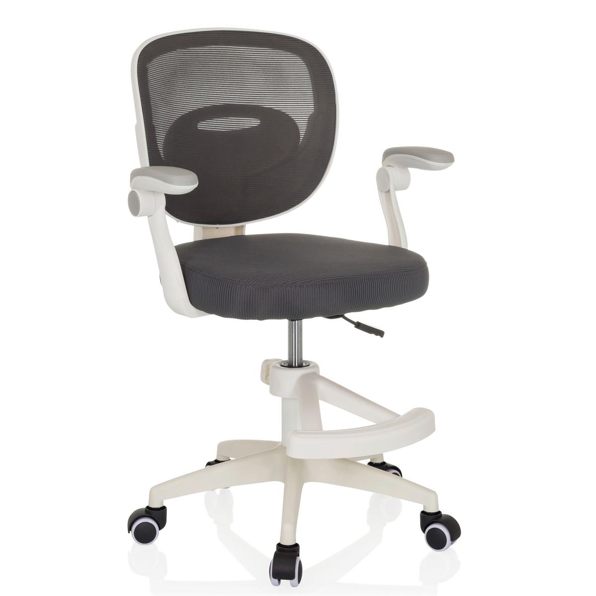 Jugenddrehstuhl Kiddy Smart Grau B: 61 cm - Rosa/Weiß, MODERN, Kunststoff/Textil (61/84-97/55cm) - MID.YOU