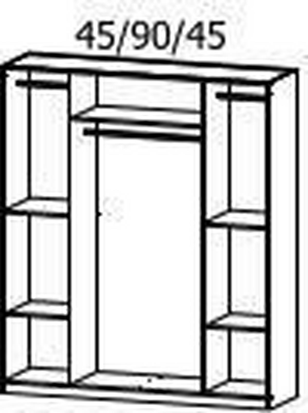 Drehtürenschrank 181 cm Ticao Grau - Silberfarben/Grau, MODERN, Holzwerkstoff (181/210/54cm) - Rauch Möbel