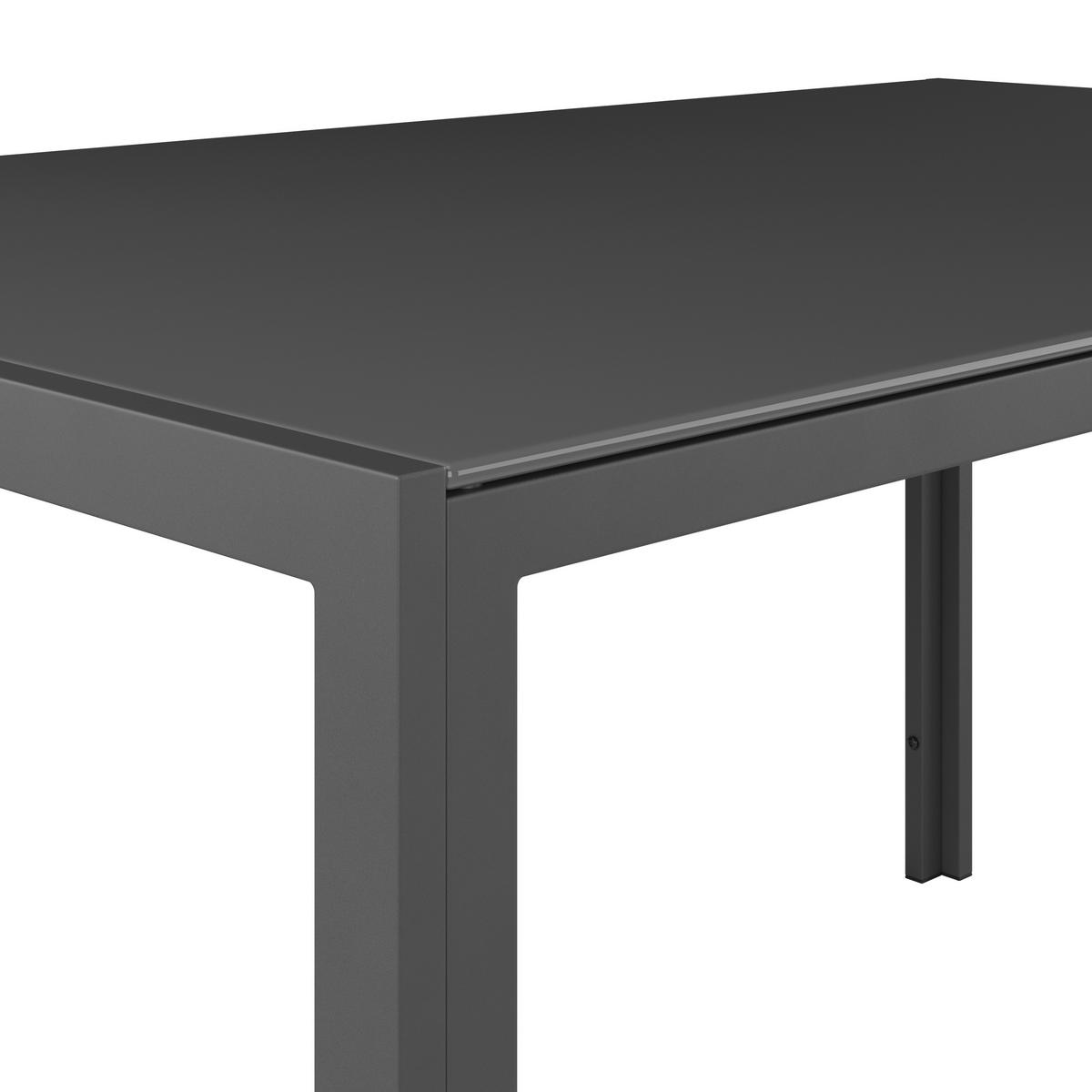 Gartenset Berlin - Schwarz, MODERN, Glas/Textil - Beldano