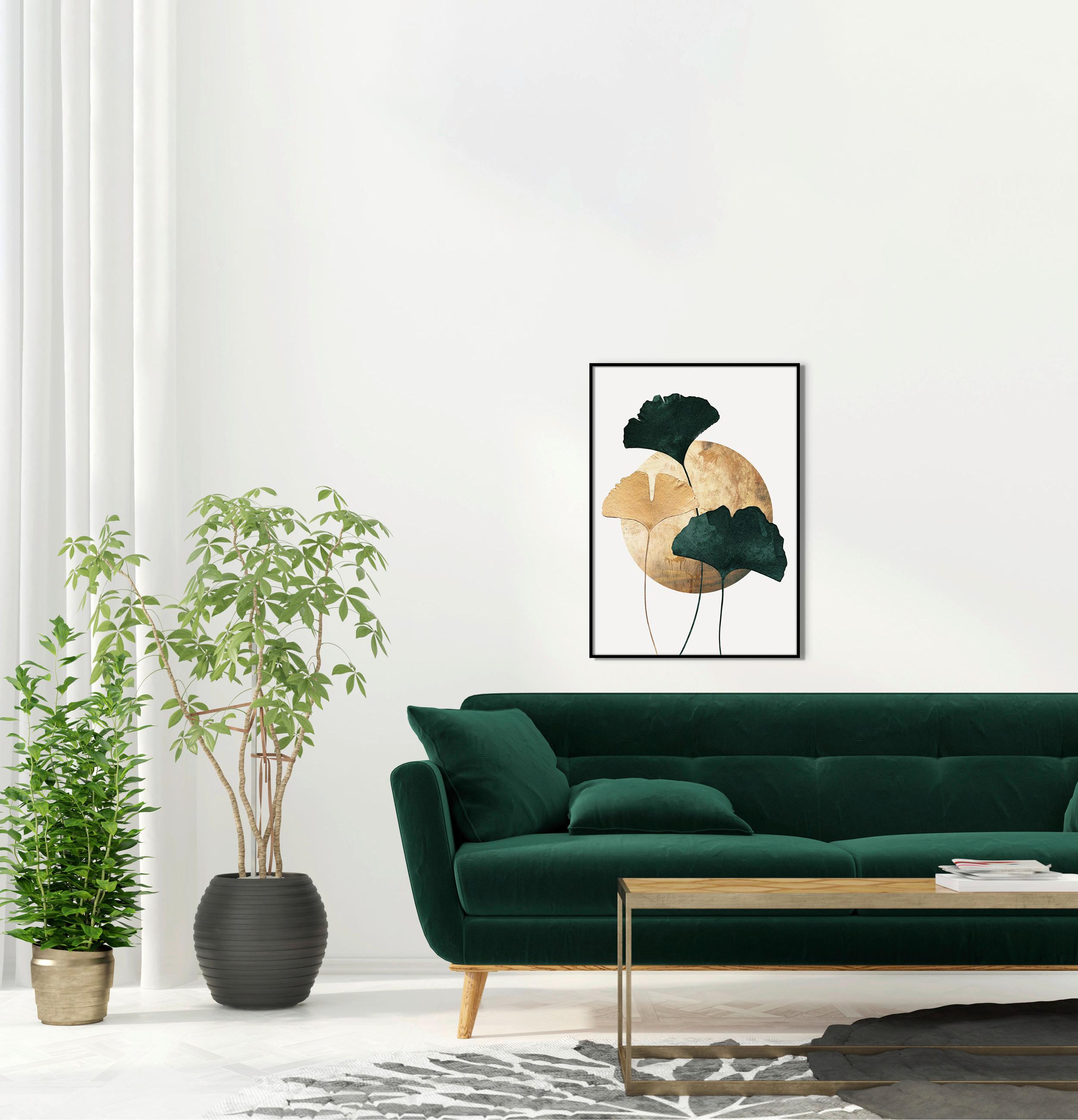 Obraz Elena, 50/70cm - čierna/zlatá, Modern, kompozitné drevo/papier (50/70cm) - Mömax