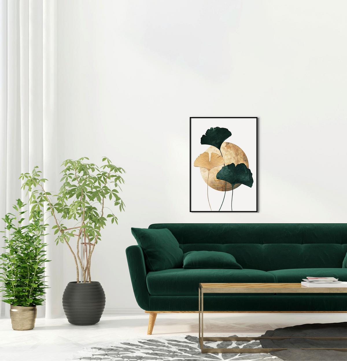Obraz Elena, 50/70cm - čierna/zlatá, Modern, kompozitné drevo/papier (50/70cm) - Mömax