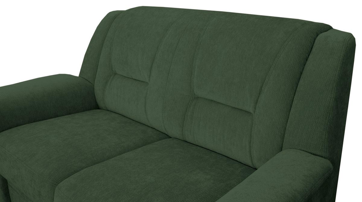 2-SITZER-SOFA Rafael, Dunkelgrün B: 152 cm - Dunkelgrün/Schwarz, Trend, Textil (152/95/95cm)