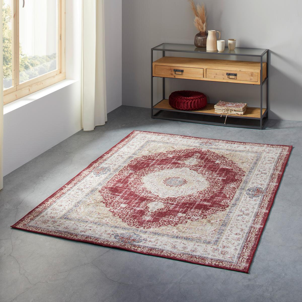 KOBEREC TKANÝ NA PLOCHO Olivia 2, 120/170cm, červená - červená, Konvenční, textil (120/170cm) - Mömax