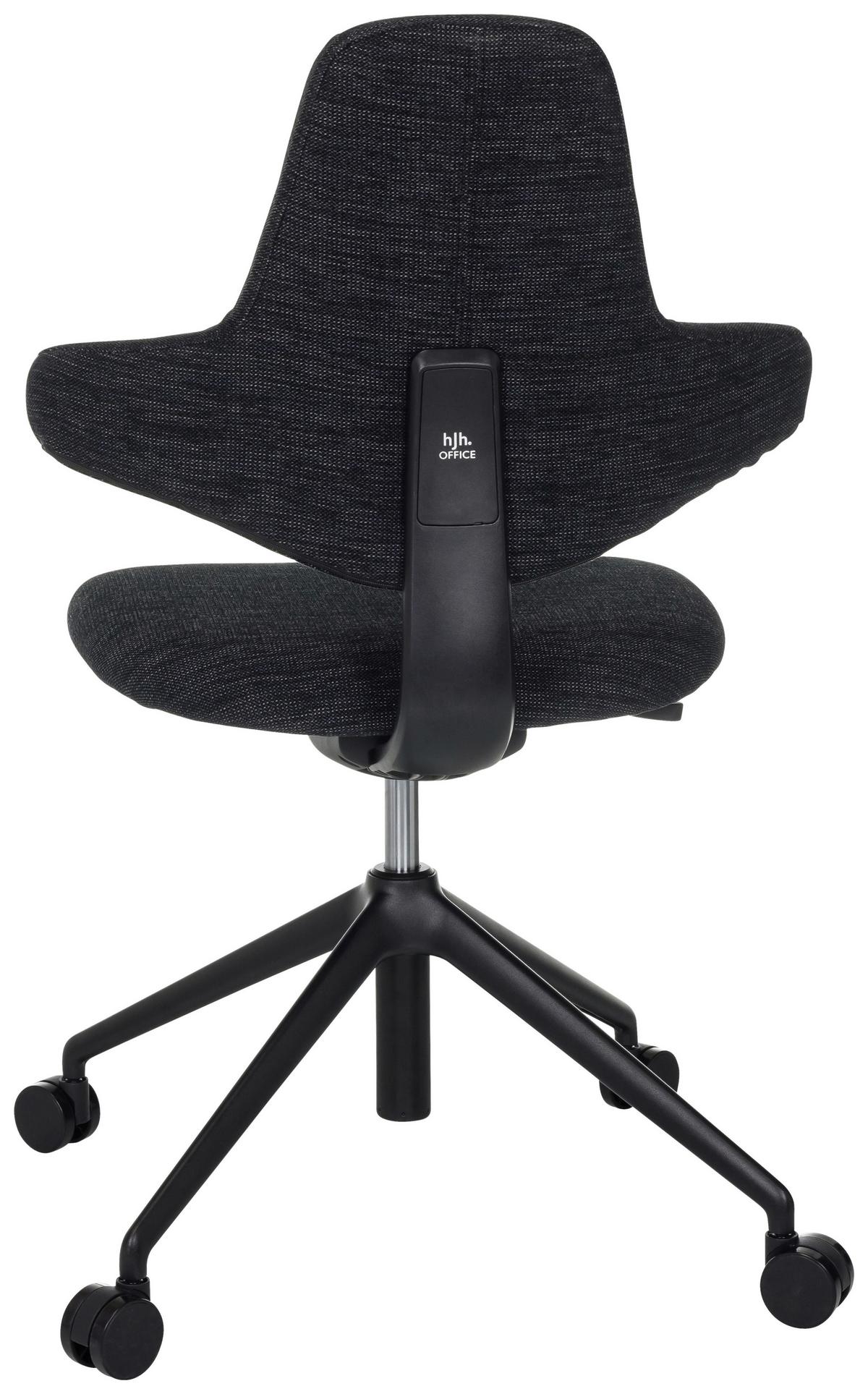 Drehstuhl Paliano Schwarz B: 58 cm - Schwarz, MODERN, Kunststoff/Textil (58/87 - 97/57cm) - MID.YOU