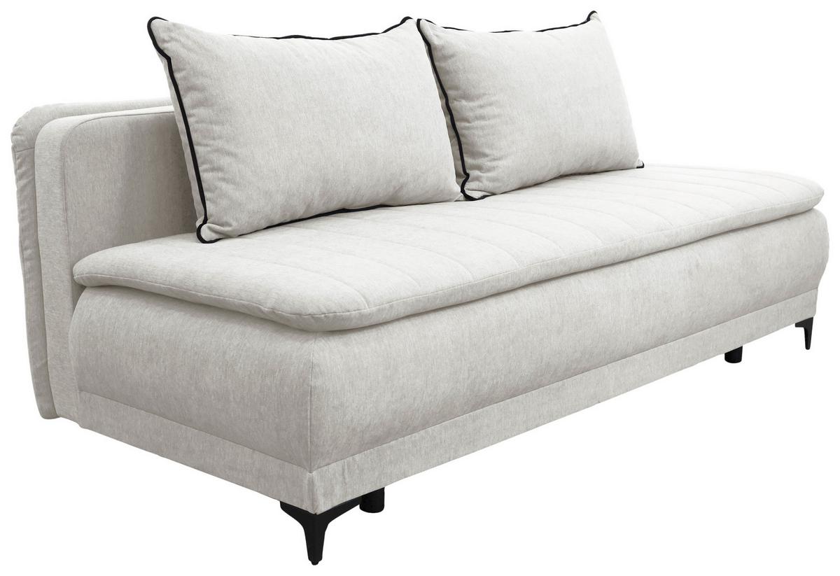 Schlafsofa Moliss Weiß B: 202 cm - Schwarz/Weiß, Basics, Textil (202/98/78cm) - Livetastic