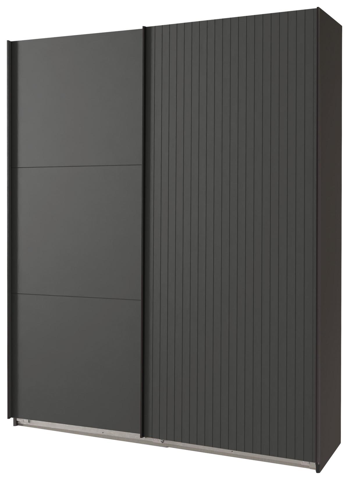 Schwebetürenschrank Andorra Graphitfarben B: 200 cm - Graphitfarben, MODERN, Holzwerkstoff (200/216/65cm) - MID.YOU