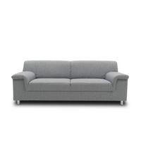 3-sitzer-sofa Jamie Rücken Echt Silberfarben Webstoff - Chromfarben/Silberfarben, KONVENTIONELL, Textil (190/72/80cm) - MID.YOU