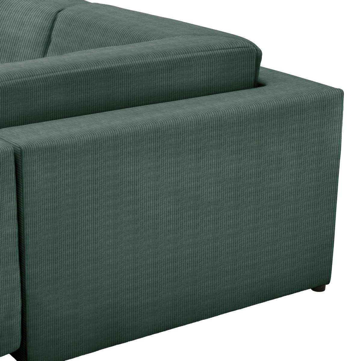 Wohnlandschaft Vouge Grün U: 283x371x208 Cm - Buchefarben/Schwarz, KONVENTIONELL, Textil (283/371/208cm) - Livetastic