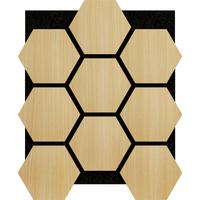 Akustikpaneel Sonido Hexagon - Hellbraun/Eichefarben, KONVENTIONELL, Holzwerkstoff/Kunststoff (76/57.4/1.8cm) - Novel
