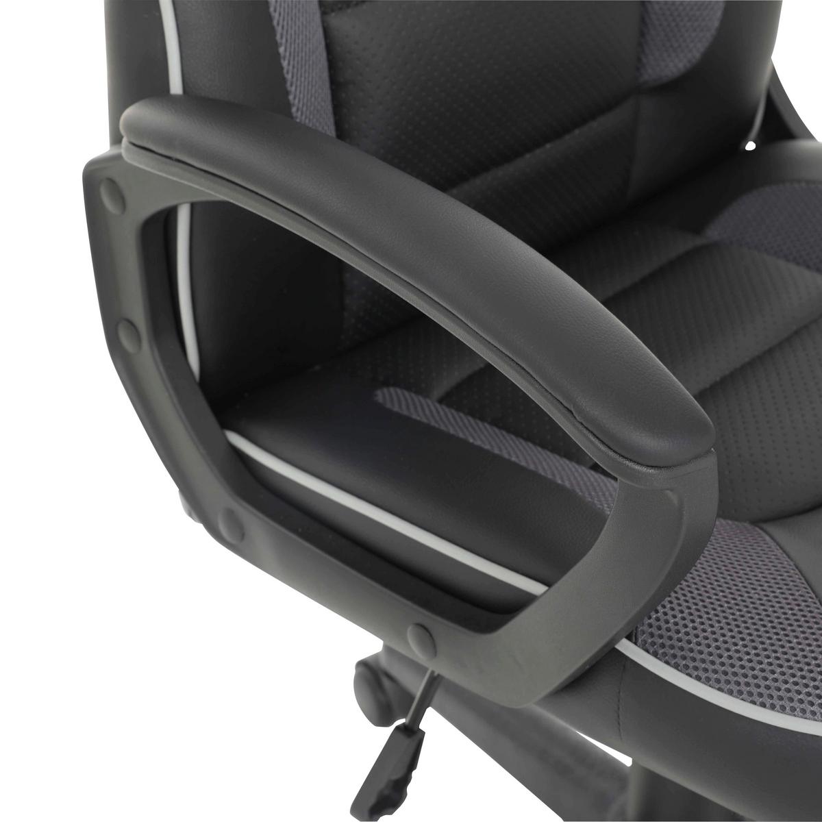 Otočná stolička THEA - čierna/sivá, Design, kov/drevo (57,5/94-114/61cm) - Mömax