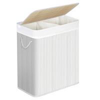 Wäschekorb Weiß B: 51,5 Cm - Weiß, Basics, Naturmaterialien/Textil (51,5/61,5/31,5cm)