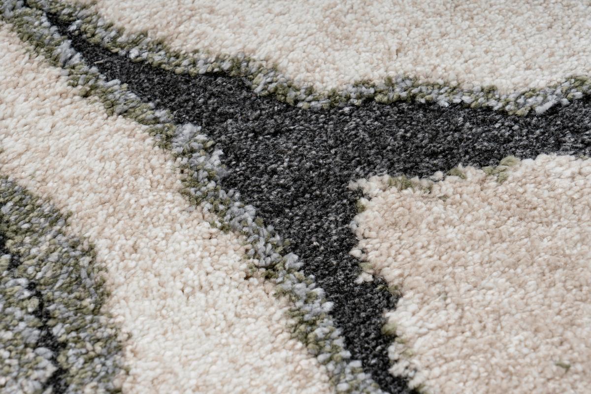 Webteppich My Bologna 461 Green 140 X 200 - Hellgrau/Grün, KONVENTIONELL, Kunststoff/Textil (140/200cm) - Obsession