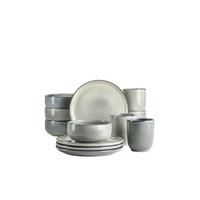 Frühstücksservice Livio 4 Personen Geschirr Set - Grün, Basics, Keramik - Mäser