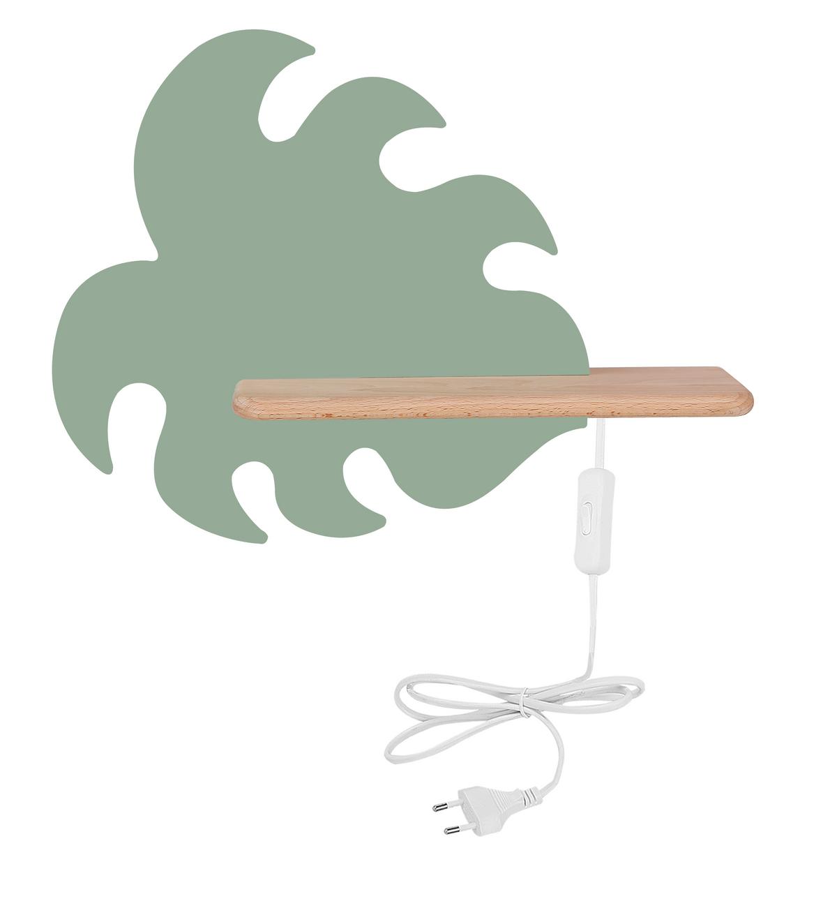 Kinderwandleuchte 21-01023 Monstera - Grün, Basics, Holz/Holzwerkstoff (37/12/27cm)