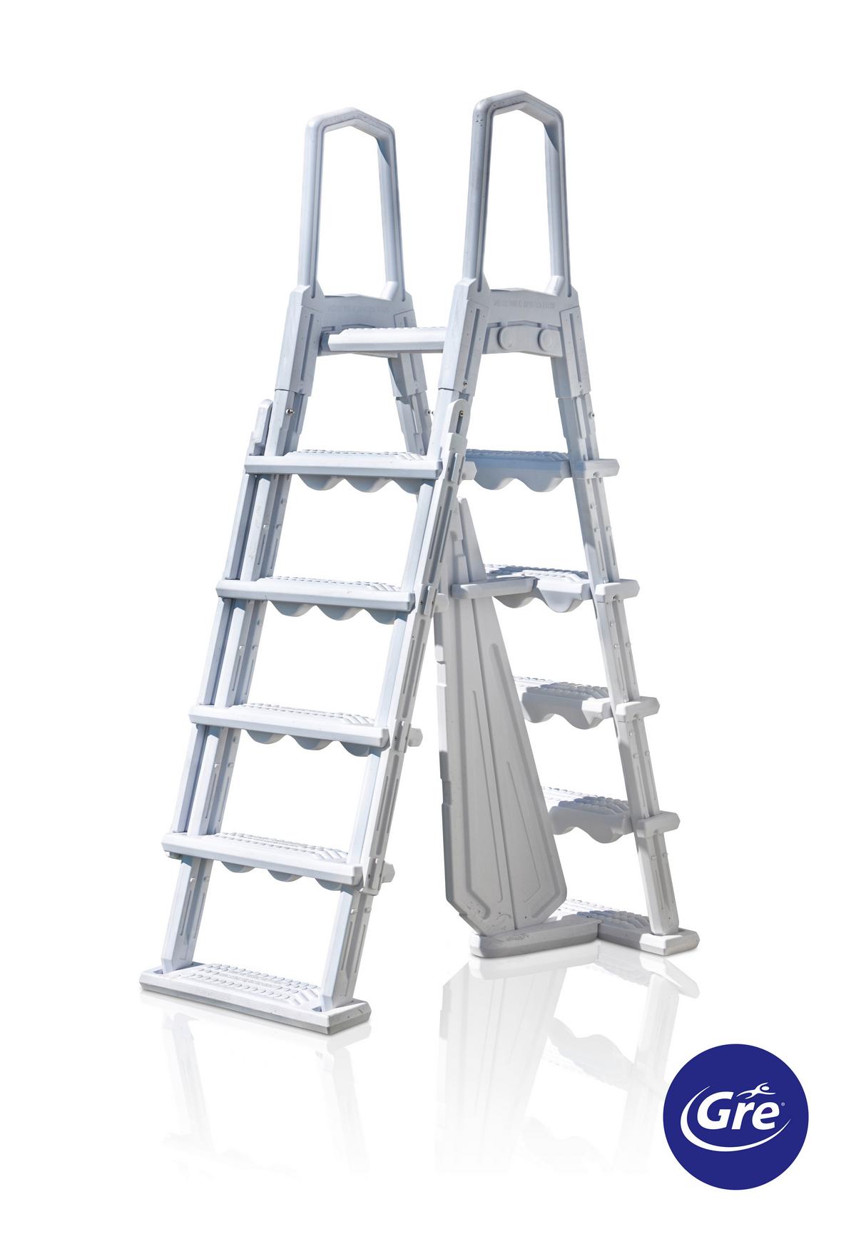 Poolleiter Leiter - Weiß, KONVENTIONELL, Kunststoff (65/196/109cm) - Gre