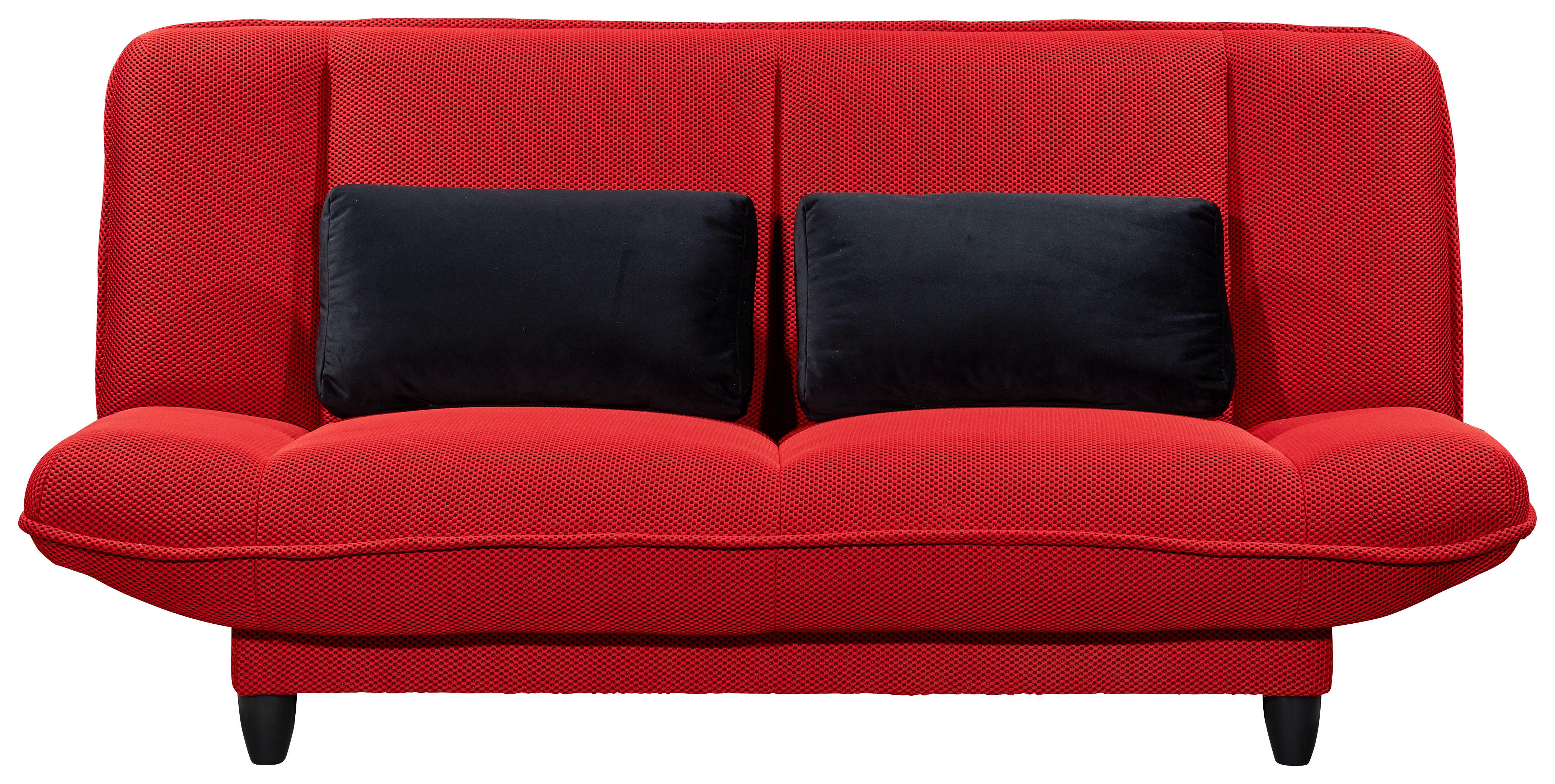 SCHLAFSOFA Amalia Rot B: 200 cm - Rot/Schwarz, KONVENTIONELL, Textil (200/88/90cm) - MID.YOU