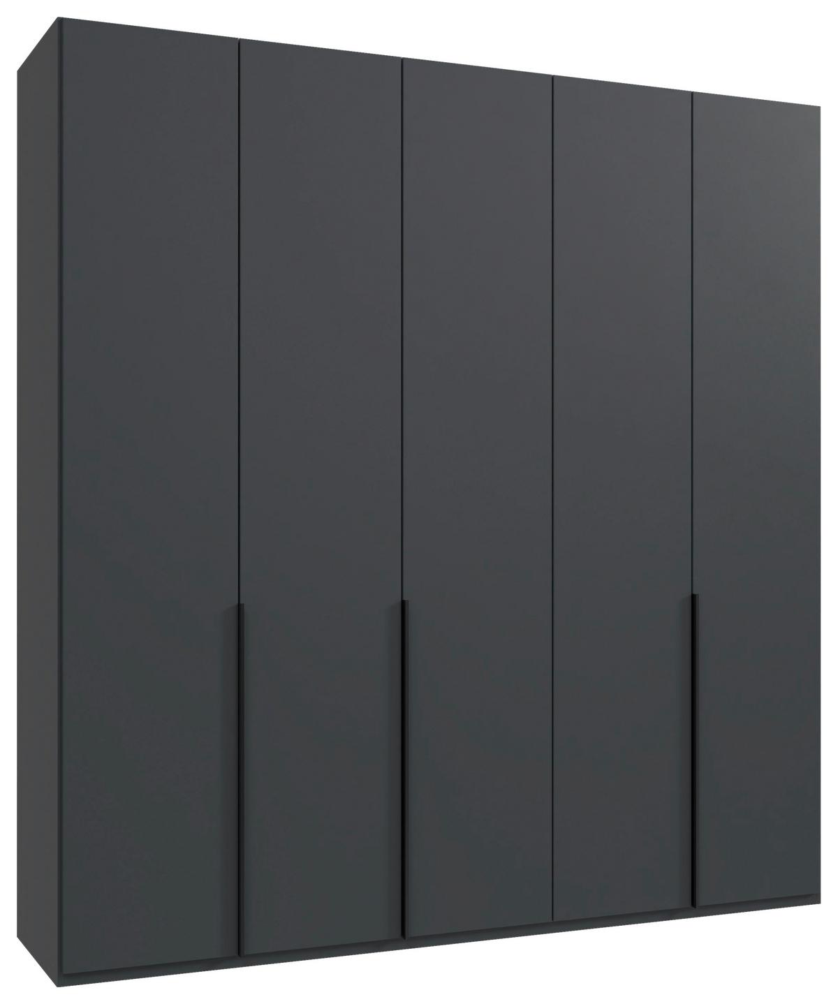 Drehtürenschrank New York Graphitfarben B:225cm - Graphitfarben, MODERN, Holzwerkstoff (225/236/58cm) - MID.YOU