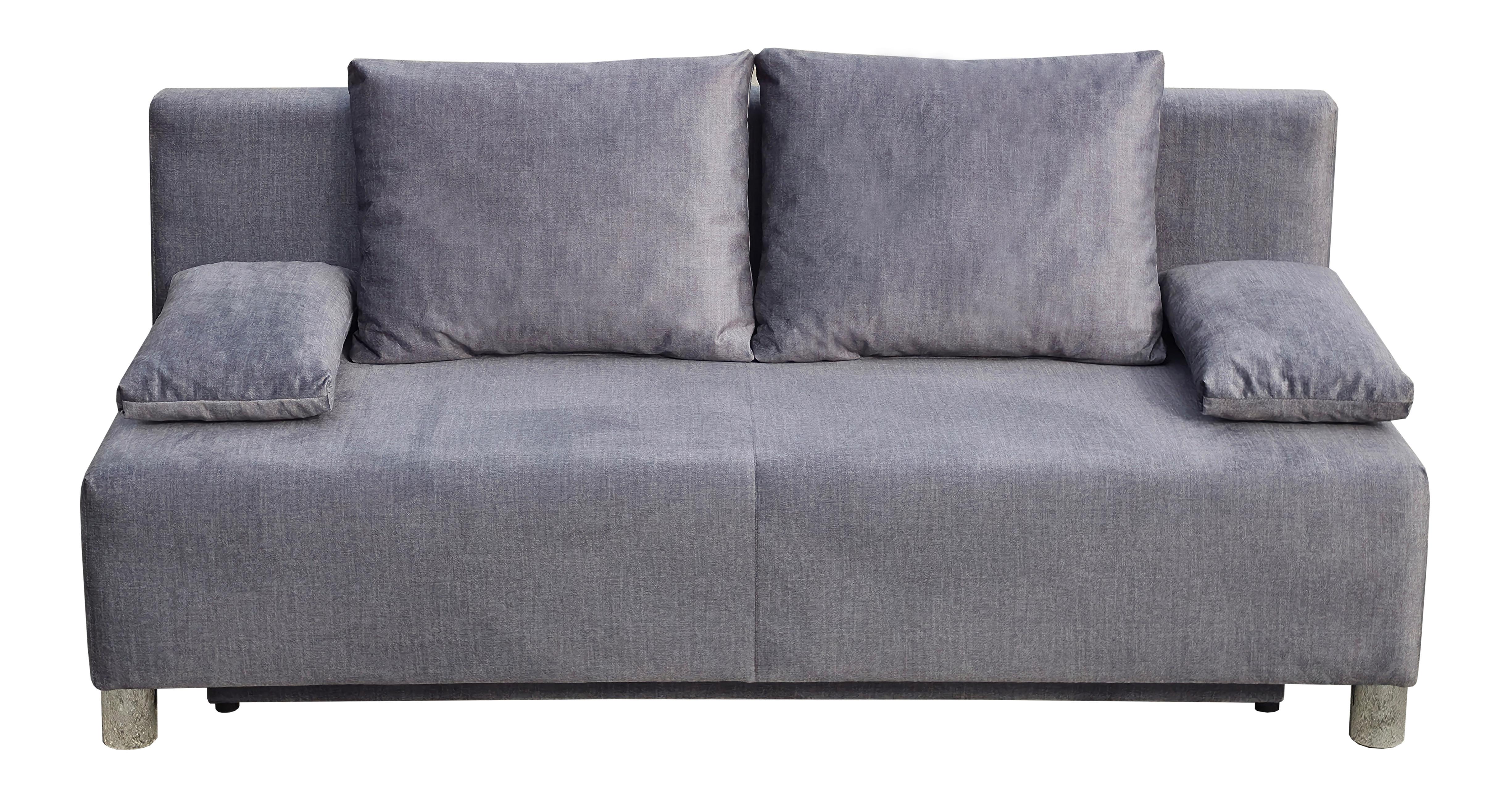 Kanapé Ibiza New - szürke, Romantik / Landhaus, faalapú anyag/textil (190/90/85cm)