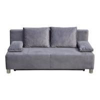 Kanapé Ibiza New - szürke, Romantik / Landhaus, faalapú anyag/textil (190/90/85cm)