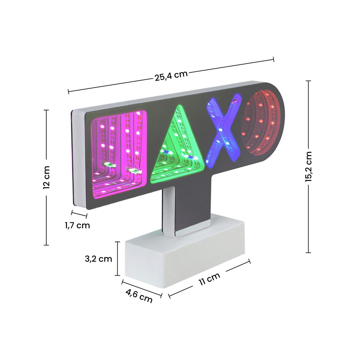 LED-Dekoleuchte Cathleen - Chromfarben/Weiß, Basics, Kunststoff (25,4/4,6/15,2cm) - Luca Bessoni