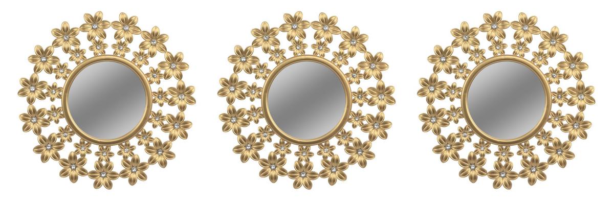 Wanddeko Caro - Goldfarben, KONVENTIONELL, Glas/Kunststoff (25/1,5cm) - Luca Bessoni