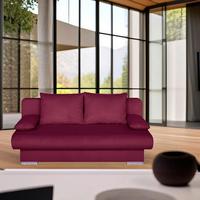 Schlafsofa Bora Rot B: 193 Cm - Chromfarben/Rot, Design, Holzwerkstoff/Textil (193/86/85cm) - P & B
