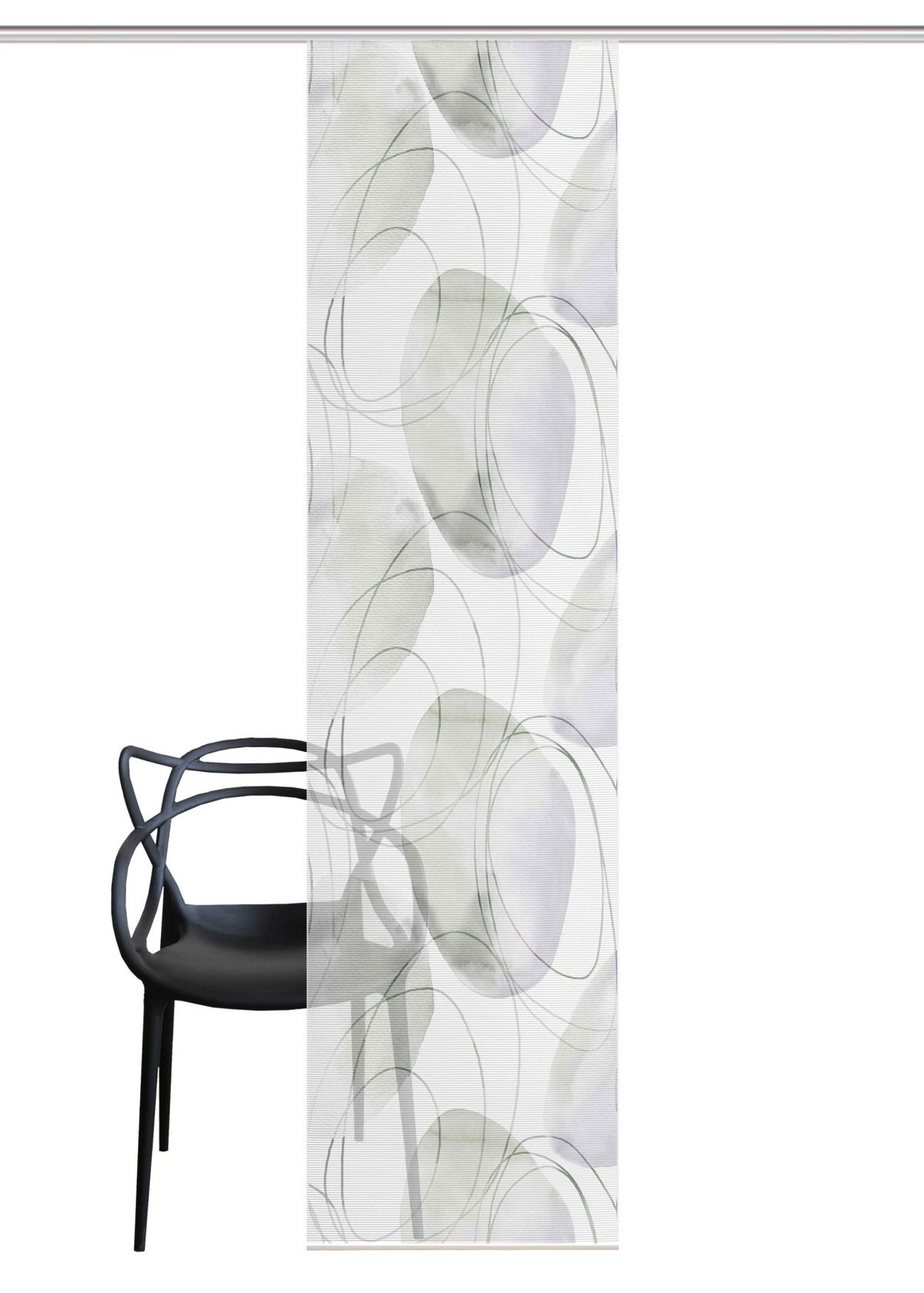 Flächenvorhang Ellrik - Flieder/Weiß, Natur, Textil (60/245cm)