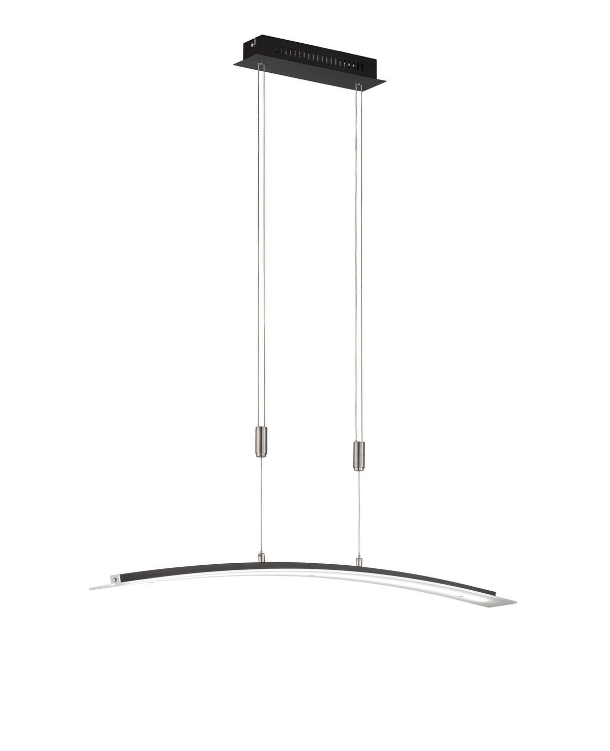 Led-hängeleuchte Metis Schwarz D:  90 Cm - Schwarz, Design, Metall (90/150cm) - Fischer & Honsel