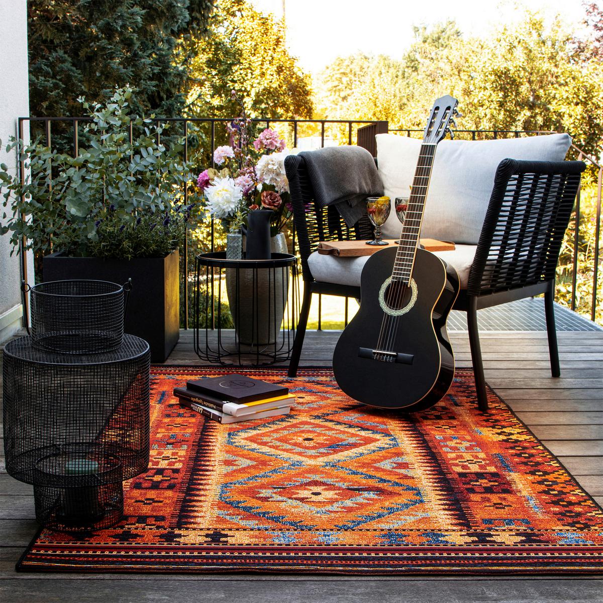 Outdoorteppich My Gobelina - Rot/Multicolor, Design, Textil (160/230cm) - Obsession