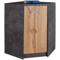 Kommode B: 60,9 Cm 4-you, Beton Optik/wotan Eiche Dekor - Eichefarben/Grau, MODERN, Holzwerkstoff (60,9/85,4/60,9cm)