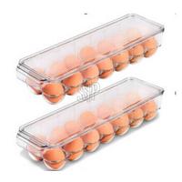 Tojástartó 14 Darabos - átlátszó, műanyag (36/10,5cm)