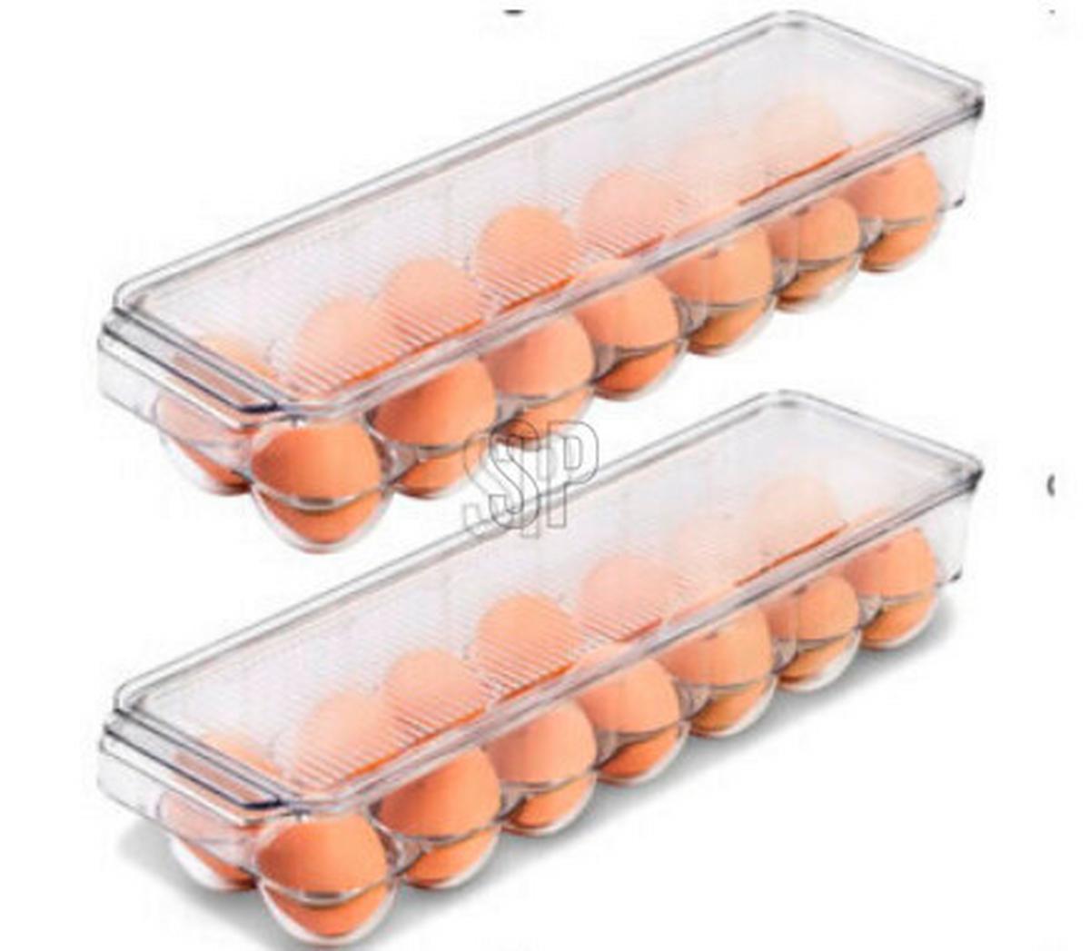 Tojástartó 14 Darabos - átlátszó, műanyag (36/10,5cm)