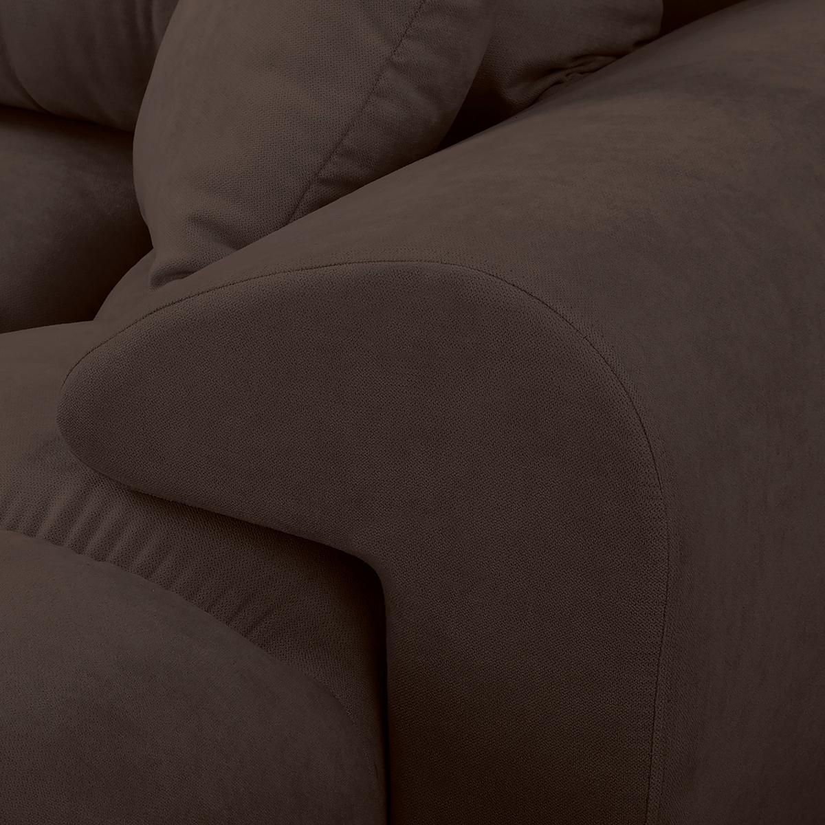 Ecksofa Azzuro Braun S: 256x175 Cm - Silberfarben/Braun, Design, Textil (256/175cm) - Livetastic