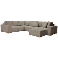 Wohnlandschaft Vouge U: 283x371x208 Cm - Taupe/Buchefarben, KONVENTIONELL, Textil (283/371/208cm) - Livetastic