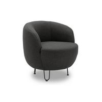 Sessel Grau B: 72 cm - Schwarz/Grau, Design, Textil (72/74/76cm) - MID.YOU