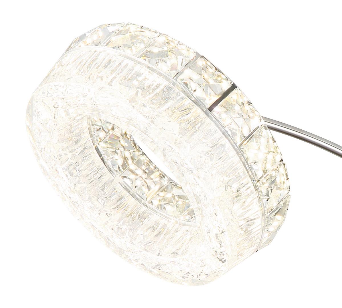 Led-stehleuchte Memory-Funktion - Klar/Schwarz, Design, Glas/Kunststoff (82,5/102/190cm) - Globo