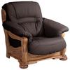 Polstersessel Mit Armlehnen Tennessee Echtleder Braun - Eichefarben/Braun, LIFESTYLE, Leder/Holz (104/95/95cm) - Max Winzer