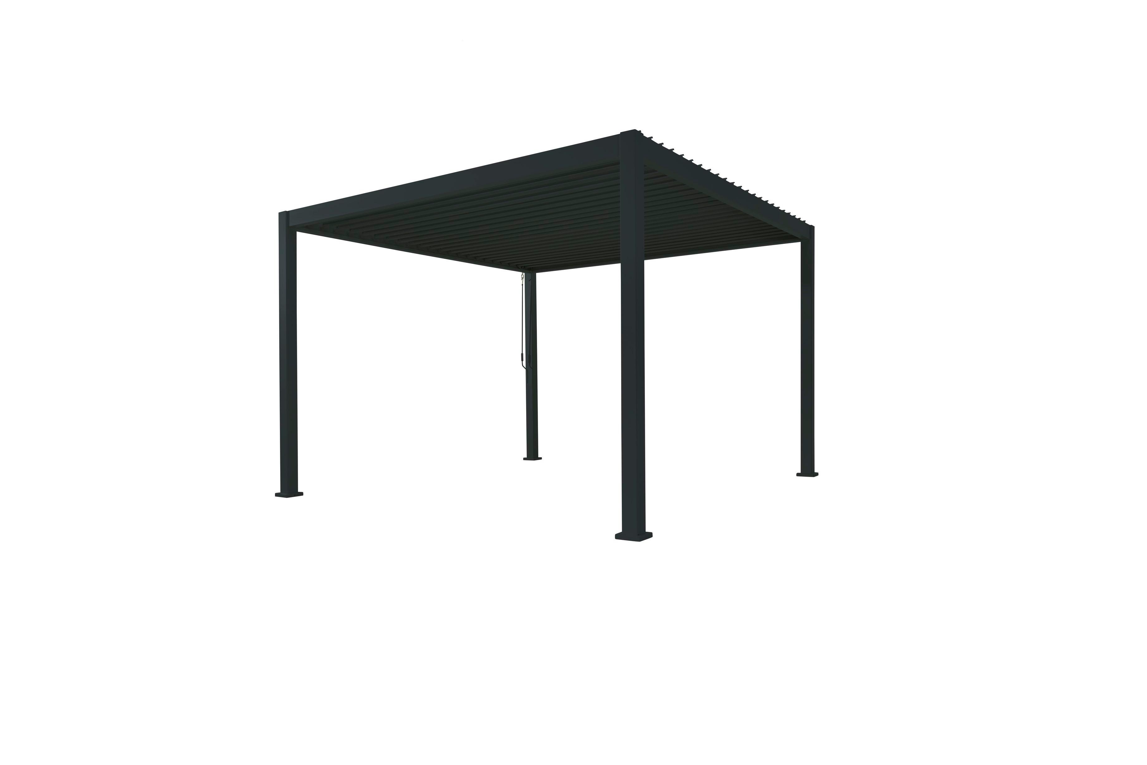 Pavillon Mirador 3x3,6x2,5 m - Anthrazit, Basics, Metall (300/360/250cm) - Ambia Garden