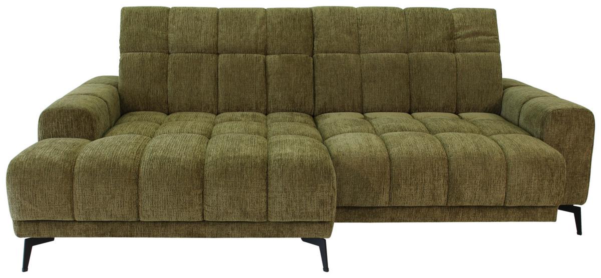 Rohová sedačka LAYA, ľavá, olivovozelená ženilka KANSAS - olivovozelená, Modern, textil (155/250cm) - Premium Living