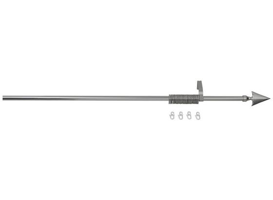 Rundstangengarnitur Tina - Silberfarben, KONVENTIONELL, Metall (130cm) - Ombra Rundstangengarnitur Tina - Silberfarben, KONVENTIONELL, Metall (130cm) - Ombra