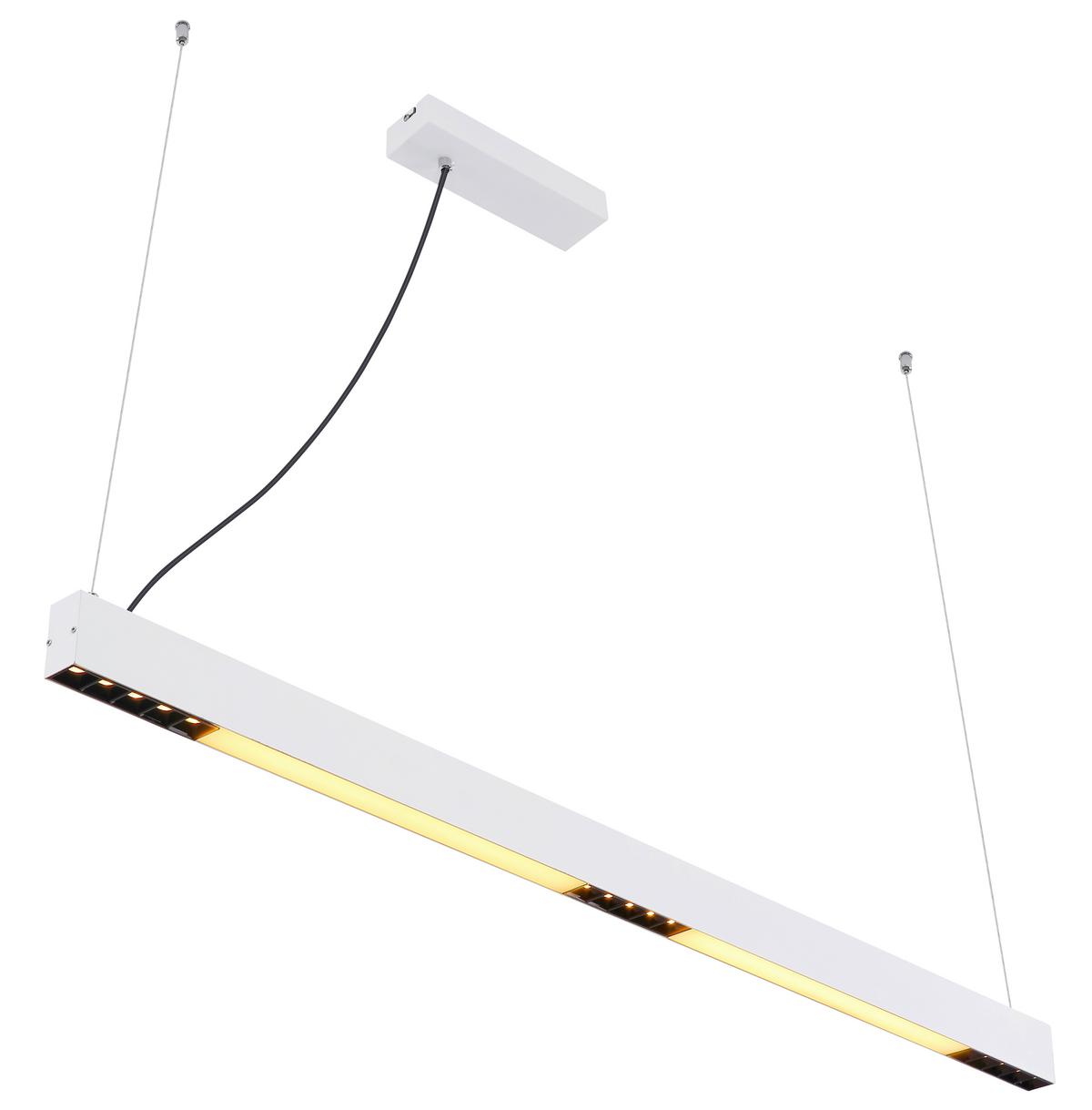 LED-Hängeleuchte H: 120 cm 1-Flammig Farbwechsler - Weiß, Design, Glas/Kunststoff (119/7/120cm) - Globo